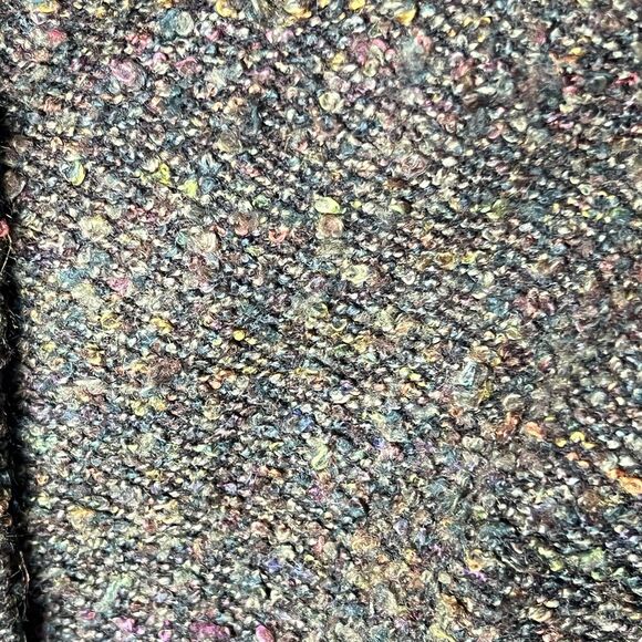 VTG Sag Harbor Green Tweed Blazer Jacket Sz 10 Lined Four Buttons Shoulder Pads - Picture 4 of 9